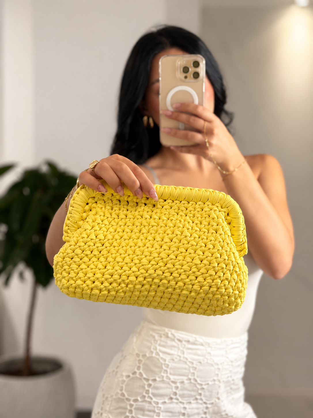 ΤΣΑΝΤΑ CLUTCH ΚΙΤΡΙΝΗ
